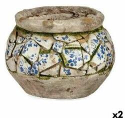 Ibergarden Figurină decorativă de grădină Vază Polirășină 28 x 19, 5 x 28 cm (2 Unități)