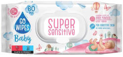 Go Wipes Baby Super sensitive Flip-Top nedves törlőkendő - 60db