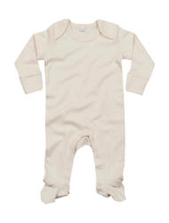 BabyBugz Bébi hosszú ujjú organikus rugdalózó BabyBugz Organic Sleepsuit with Scratch Mitts 3-6, Organik Naturál