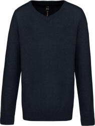 Kariban Gyerek pulóver Kariban KA9109 Kids' v-neck Jumper -12/14, Navy