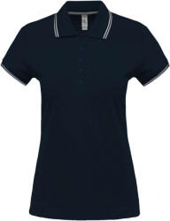 Kariban Női galléros póló Kariban KA251 Ladies' Short-Sleeved polo Shirt -S, Navy/Light Grey/White