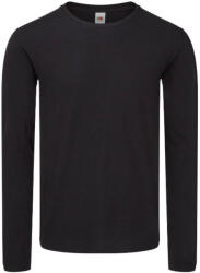 Fruit of the Loom Férfi hosszú ujjú póló Fruit of the Loom Iconic 150 Classic Long Sleeve T -4XL, Fekete