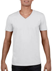 Gildan Férfi póló Rövid ujjú Gildan Gildan Mens Softstyle V-Neck T-Shirt - L, Fehér
