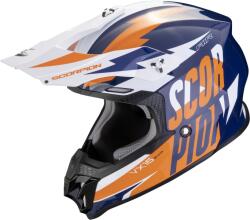 Scorpion VX-16 EVO AIR Slanter motokrossz bukósisak kék-narancssárga