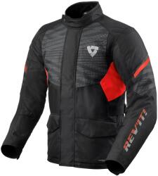 Revit Duke H2O motoros kabát fekete-neon piros kiárusítás