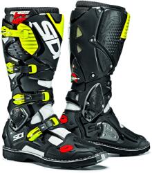 SIDI CROSSFIRE 3 motoros csizma fehér-fekete-fluo sárga