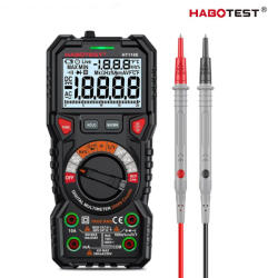 Habotest HT118E - AC/DC digitális multiméter: 20000 számjegy, 1000 V, True RMS, kapacitás, NCV, diódateszt stb (118e)