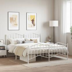 vidaXL fehér fém ágykeret fej- és lábtámlával 180 x 200 cm (373860) - vidaxl