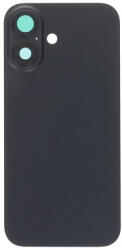 Apple iPhone 16 akkufedél (hátlap) kamera lencsével és mágneses gyűrűvel, fekete (OEM)