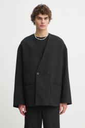 Nanushka blézer gyapjú keverékből CEDRIC fekete, NM24FWJK24499 - fekete L