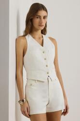 Lauren Ralph Lauren pamut mellény fehér, egysoros gombolású, 200957263 - fehér 34
