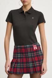 Tommy Jeans szoknya gyapjú keverékből sötétkék, mini, harang alakú, DW0DW21249 - sötétkék M