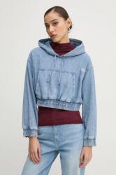 Tommy Hilfiger pamut melegítőfelső női, nyomott mintás, kapucnis, DW0DW20539 - kék M