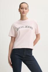 Guess Jeans pamut póló női, rózsaszín, W5RI41 K8HM0 - rózsaszín S