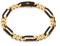 Heratis Forever Monaco Chain karkötő Figaro Alternate Pavé Lock black 8 mm IZ31464N