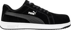 PUMA Iconic Suede Black Low S1PL ESD FO HRO SR munkavédelmi cipő (PUM-640010-46)