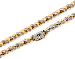 Heratis Forever Monaco Chain Lánc Loop Alternate Pavé Lock 6 mm IZ31332
