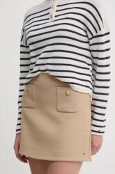 Tommy Hilfiger szoknya bézs, mini, harang alakú, WW0WW44994 - bézs 36