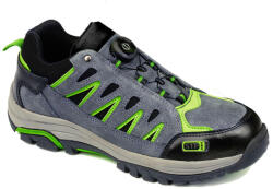 Portwest FT18 - Steelite Wire Lace Safety Trainer S1P HRO szürke/zöld (FT18GGN39)