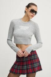 Tommy Hilfiger gyapjúkeverék pulóver könnyű, női, szürke, DW0DW19895 - szürke S