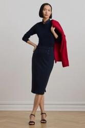 Lauren Ralph Lauren szoknya sötétkék, midi, ceruza fazonú, 200957618 - sötétkék S