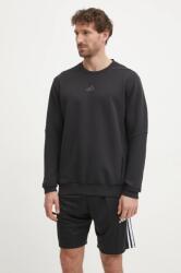 Adidas edzős pulóver Designed for Training fekete, sima, JJ4642 - fekete L