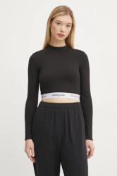 Tommy Hilfiger hosszú ujjú női, félgarbó nyakú, fekete, DW0DW19510 - fekete M