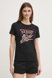 Guess pamut póló női, fekete, W5RI10 I3Z14 - fekete L