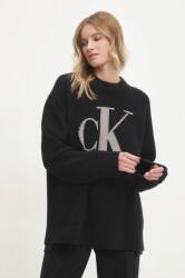 Calvin Klein pamut pulóver meleg, fekete, J20J224799 - fekete M