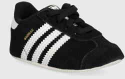 adidas Originals csecsemő cipő velúrból GAZELLE CRIB fekete, JI2046 - fekete 21