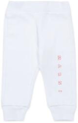 Marni baba pamut melegítőnadrág MP192B TROUSERS fehér, nyomott mintás, M01436 - fehér 67