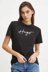 HUGO pamut póló női, fekete, 50535491 - fekete XS - answear - 14 990 Ft