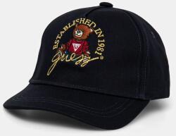 Guess gyerek pamut baseball sapka sötétkék, nyomott mintás, H5RZ09 WO08O - sötétkék 52/54