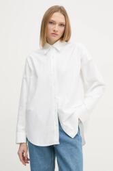 Calvin Klein pamut ing női, galléros, bézs, relaxed, J20J224858 - bézs M