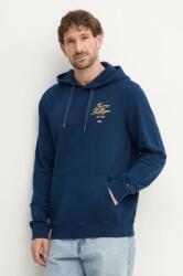 Tommy Hilfiger felső sötétkék, férfi, nyomott mintás, kapucnis, MW0MW37475 - sötétkék M