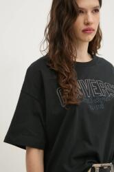 Converse pamut póló női, fekete, 10027079-A02 - fekete XS