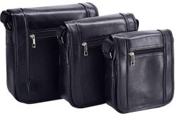 Dollcini Férfi Üzleti Oldaltáska - Vízálló és Karcálló, Több Méretben - Fekete - 3 DB szett (765121D)