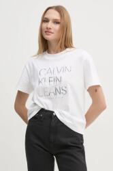 Calvin Klein Jeans pamut póló női, fehér, J20J224987 - fehér M