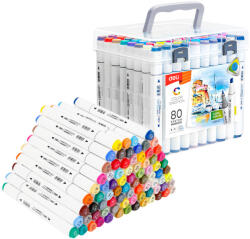 Deli Sketch Marker Készlet Kétvégű Alkoholos 80 Darab/Készlet Color Emotion (DEL7080380)