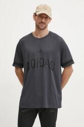 Adidas t-shirt US Sports szürke, férfi, nyomott mintás, JD8097 - szürke XL