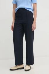 Tommy Hilfiger nadrág női, sötétkék, közepes derékmagasságú egyenes, WW0WW43875 - sötétkék 38