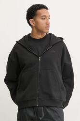 Adidas pamut melegítőfelső Essential fekete, férfi, sima, kapucnis, JC9579 - fekete XL