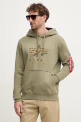 Alpha Industries felső zöld, férfi, nyomott mintás, kapucnis, 146337 - zöld S