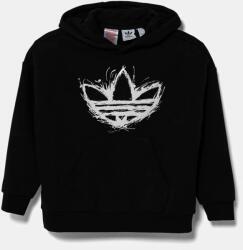 Adidas gyerek felső fekete, nyomott mintás, kapucnis, JD0365 - fekete 176
