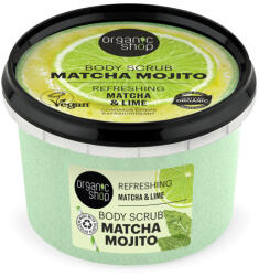 Organic Shop bio cukros testradír frissítő matcha-val és lime-mal 250 ml