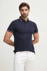 Tommy Hilfiger poló sötétkék, férfi, sima, MW0MW37346 - sötétkék L