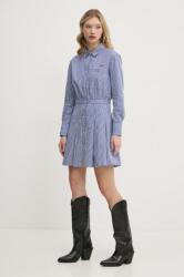 Tommy Hilfiger pamut ruha sötétkék, mini, harang alakú, DW0DW20470 - sötétkék S