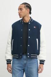 Tommy Jeans gyapjú keverék dzseki sötétkék, átmeneti, DM0DM20216 - sötétkék XL
