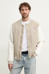Guess bomber dzseki VARSITY férfi, bézs, átmeneti, oversize, M5RL19 WGU82 - bézs XL