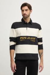 Pepe Jeans pamut hosszúujjú BRANDON fekete, mintás, PM542230 - fekete L